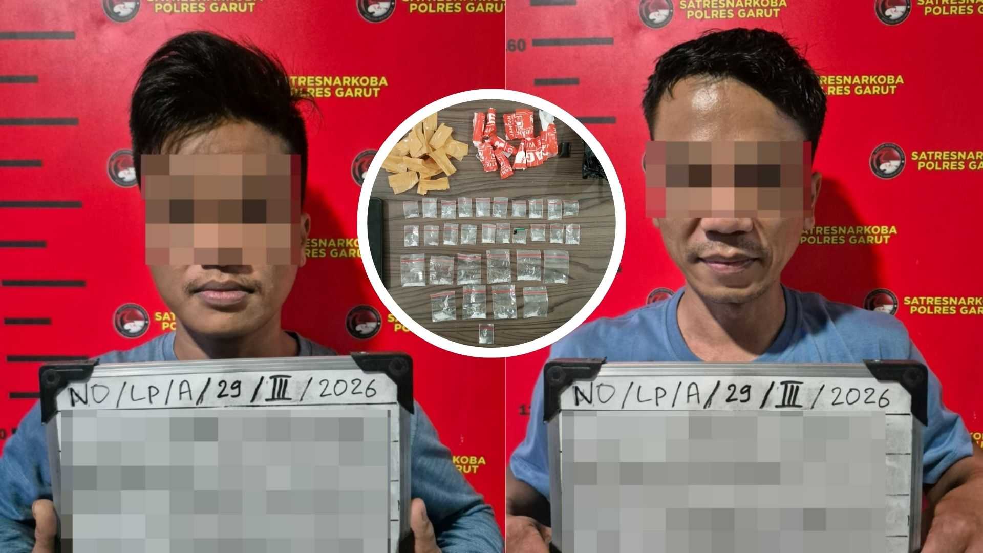 Dua Pengedar Sabu Diciduk Polres Garut, Puluhan Paket Siap Edar Diamankan